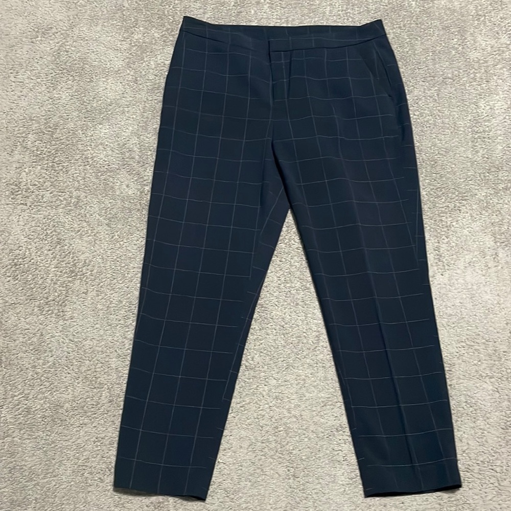 EC DEX - The Suit Shop - Navy / White Stripe Dress Pants - Size L